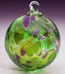 Confetti blown glass ornament